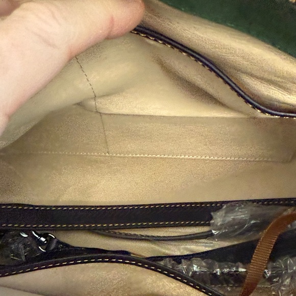 Dooney & Bourke Cameron Florentine Navy Leather Satchel. New with tags - Picture 9 of 11